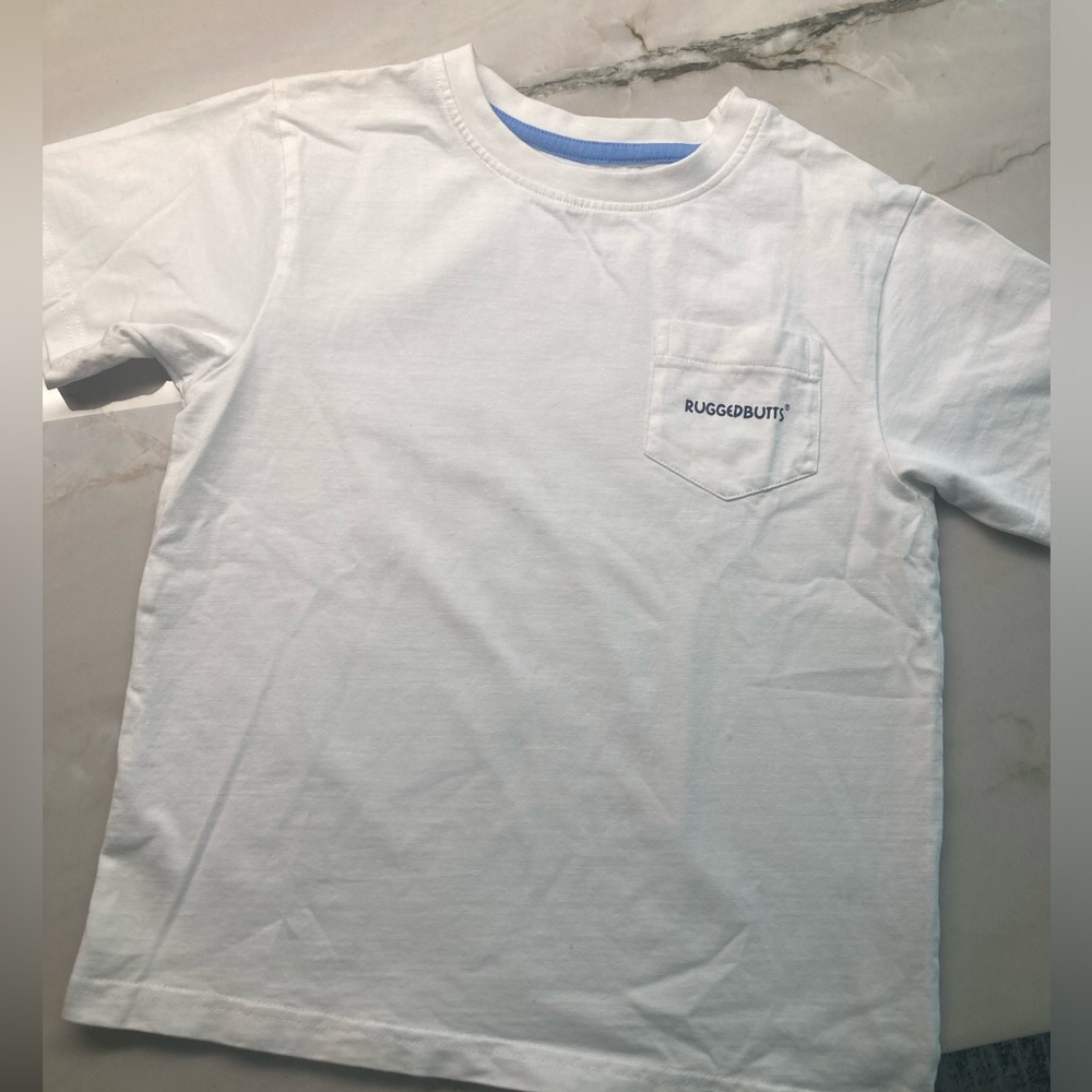White ruggedbutts tshirt, size 4T/5